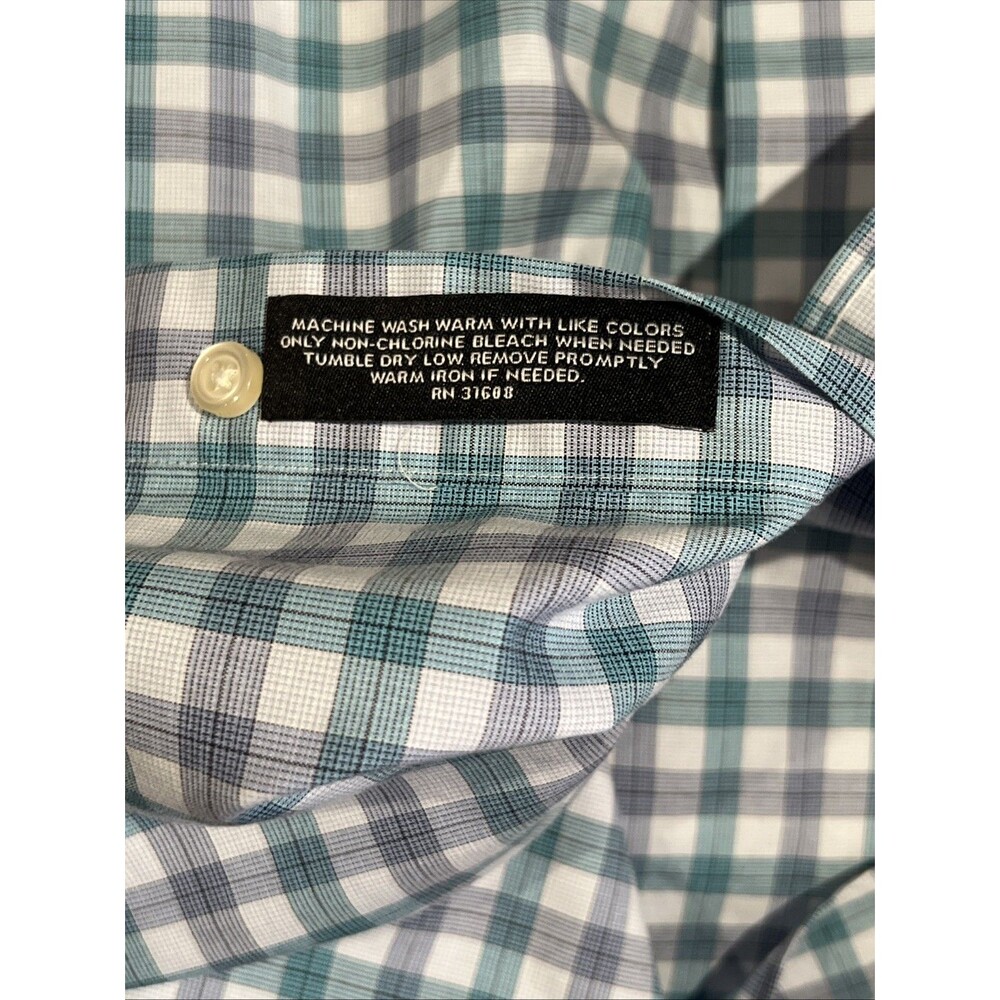 Jos A Bank Travelers Collection Tailored Fit Plaid Button Down Shirt Mens Medium - Picture 7 of 7